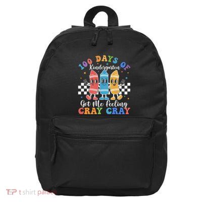 100 Days Of Prek Got Me Feeling Cray Cray Preschool Gift 16 in Basic Backpack