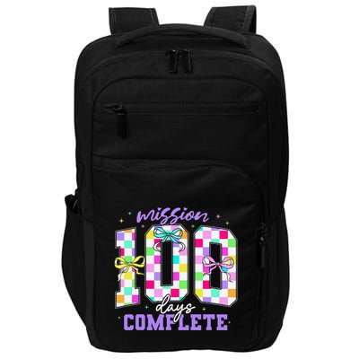 100 Days Of School Teacher Retro Girl 100th Days Of School Impact Tech Backpack