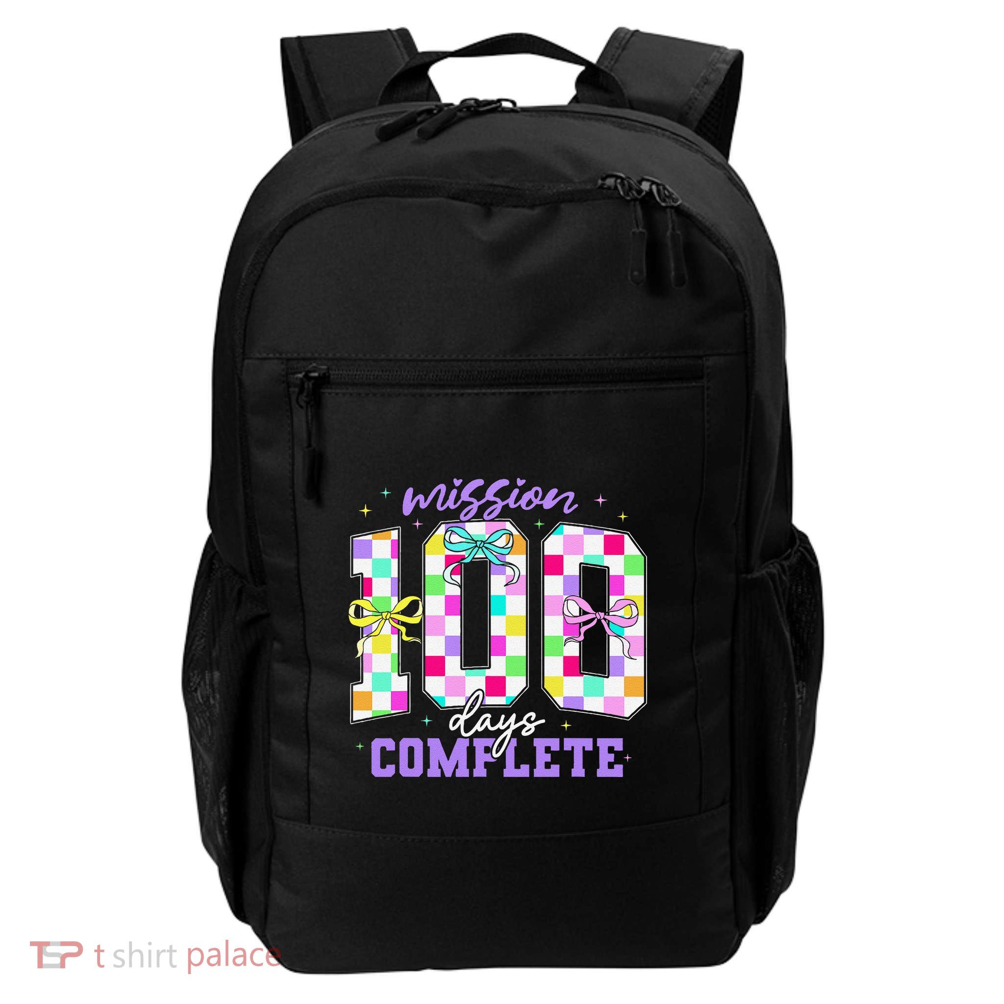 100 Days Of School Teacher Retro Girl 100th Days Of School Daily Commute Backpack