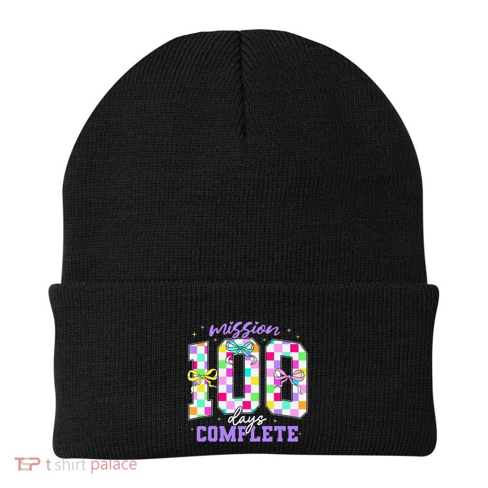 100 Days Of School Teacher Retro Girl 100th Days Of School Beanie