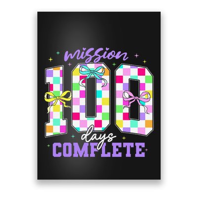 100 Days Of School Teacher Retro Girl 100th Days Of School Poster