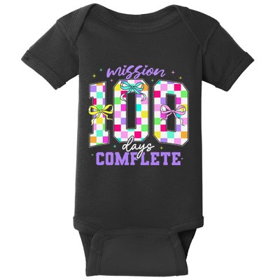 100 Days Of School Teacher Retro Girl 100th Days Of School Baby Bodysuit