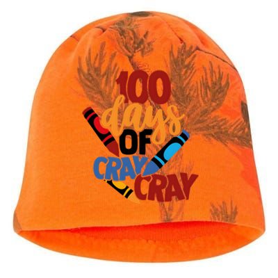 100 Days Of Cray Cray Kindergarten Teacher Kati - Camo Knit Beanie