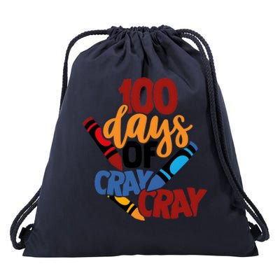 100 Days Of Cray Cray Kindergarten Teacher Drawstring Bag