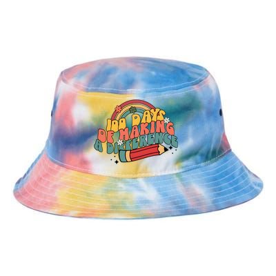 100 Days Of Making A Difference Happy 100 Days Tie Dye Newport Bucket Hat