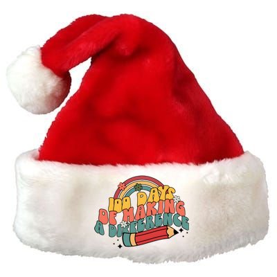 100 Days Of Making A Difference Happy 100 Days Premium Christmas Santa Hat