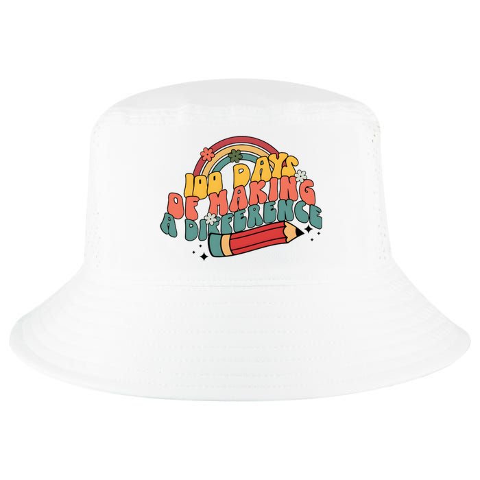 100 Days Of Making A Difference Happy 100 Days Cool Comfort Performance Bucket Hat