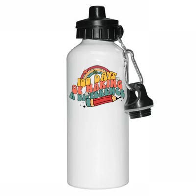 100 Days Of Making A Difference Happy 100 Days Aluminum Water Bottle 