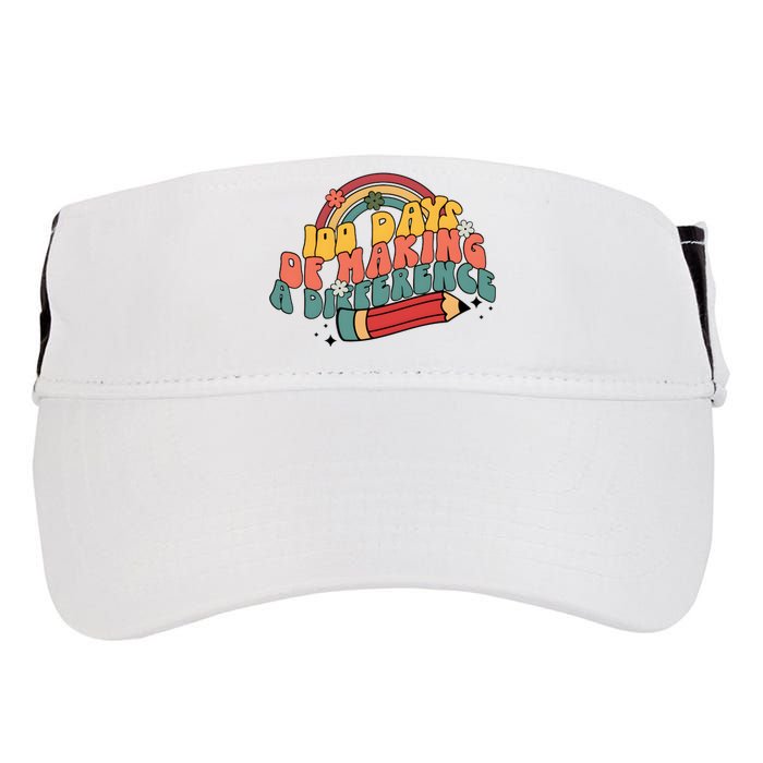 100 Days Of Making A Difference Happy 100 Days Adult Drive Performance Visor