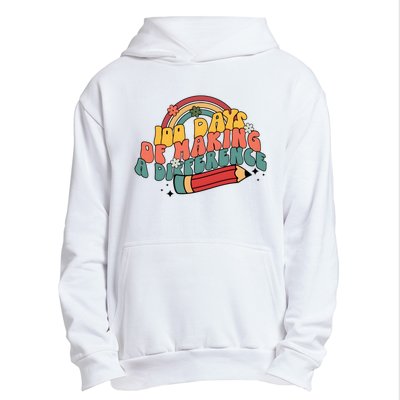 100 Days Of Making A Difference Happy 100 Days Urban Pullover Hoodie