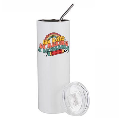 100 Days Of Making A Difference Happy 100 Days Stainless Steel Tumbler