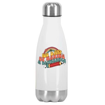 100 Days Of Making A Difference Happy 100 Days Stainless Steel Insulated Water Bottle