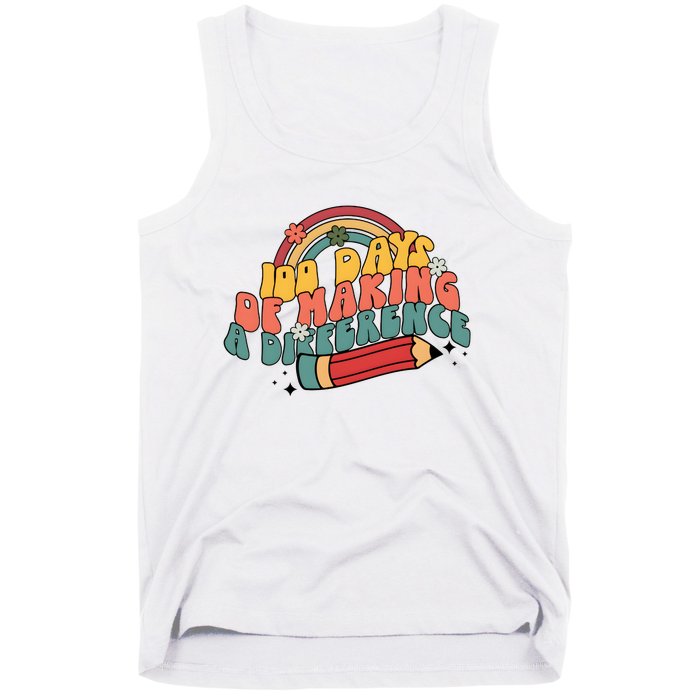 100 Days Of Making A Difference Happy 100 Days Tank Top