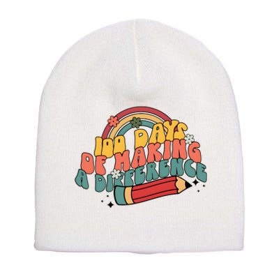 100 Days Of Making A Difference Happy 100 Days Short Acrylic Beanie