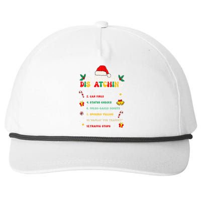 12 Days Of Dispatching Christmas Pajama Xmas Dispatcher  Snapback Five-Panel Rope Hat