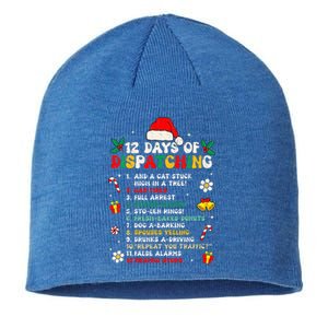 12 Days Of Dispatching Christmas Pajama Xmas Dispatcher  Sustainable Beanie