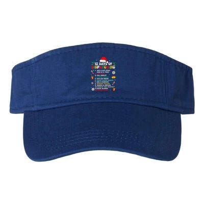 12 Days Of Dispatching Christmas Pajama Xmas Dispatcher  Valucap Bio-Washed Visor