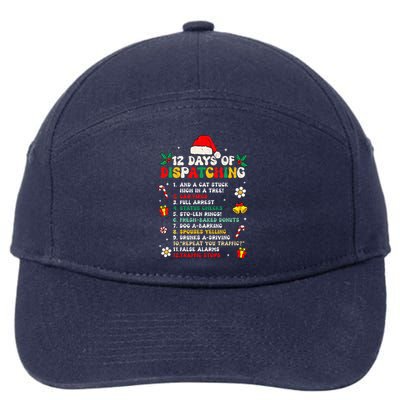 12 Days Of Dispatching Christmas Pajama Xmas Dispatcher  7-Panel Snapback Hat