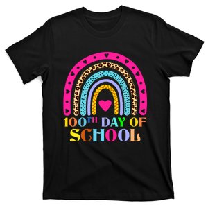 100th Day of School Teacher College 100 Days Smarter Rainbow T-Shirt