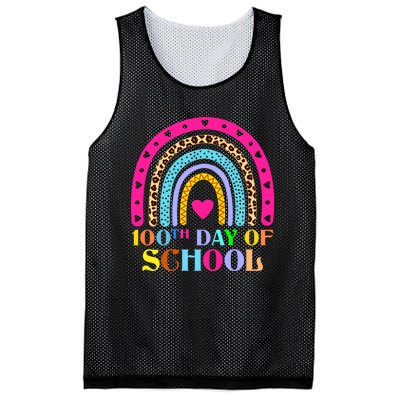 100th Day of School Teacher College 100 Days Smarter Rainbow Mesh Reversible Basketball Jersey Tank