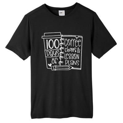 100 Days Of Coffee Chaos Lesson & Plans 100th Day Of School Tall Fusion ChromaSoft Performance T-Shirt