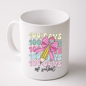 100 Days Of School Girl Coquette Bow 100th Day Of School Gift Coffee Mug