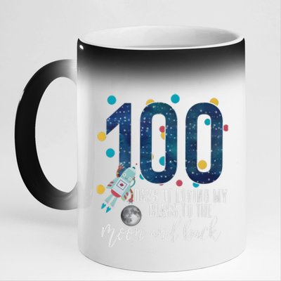 100 Days Of School Of Loving My Class To The Moon And Back 11oz Black Color Changing Mug