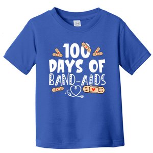 100 Days Of Bandcool Giftaids Cool Gift School Nurse 100 Days Of School Gift Toddler T-Shirt