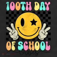 100th Day Of School Vibes Cute Smile Face 100 Days Of School Trucker Hat