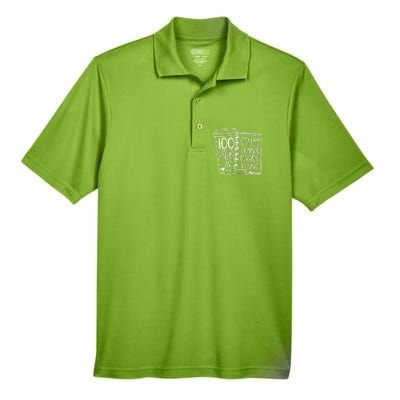 100 Days Of Coffee Chaos And Lesson Plans Men's Origin Performance Pique Polo