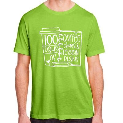 100 Days Of Coffee Chaos And Lesson Plans Adult ChromaSoft Performance T-Shirt