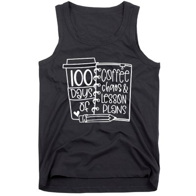 100 Days Of Coffee Chaos And Lesson Plans Tank Top