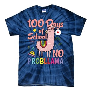 100 Days Of School No Probllama Tie-Dye T-Shirt