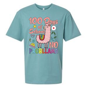 100 Days Of School No Probllama Sueded Cloud Jersey T-Shirt