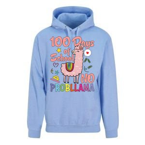 100 Days Of School No Probllama Unisex Surf Hoodie