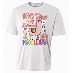 100 Days Of School No Probllama Cooling Performance Crew T-Shirt