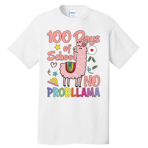 100 Days Of School No Probllama Tall T-Shirt