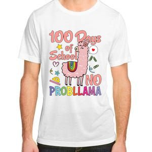 100 Days Of School No Probllama Adult ChromaSoft Performance T-Shirt