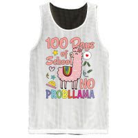 100 Days Of School No Probllama Mesh Reversible Basketball Jersey Tank