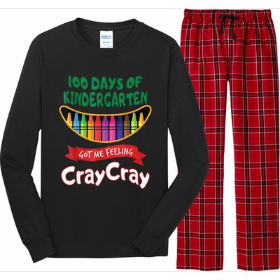 100 Days Of Kindergarten Got Me Feeling Cray Cray Long Sleeve Pajama Set