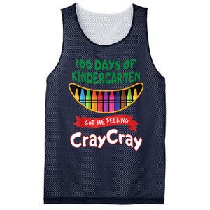 100 Days Of Kindergarten Got Me Feeling Cray Cray Mesh Reversible Basketball Jersey Tank