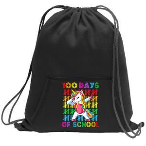 100 Days Of School Unicorn 100 Days Smarter 100th Day Sweatshirt Cinch Pack Bag