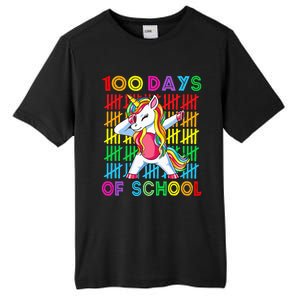 100 Days Of School Unicorn 100 Days Smarter 100th Day Tall Fusion ChromaSoft Performance T-Shirt