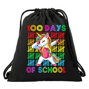 100 Days Of School Unicorn 100 Days Smarter 100th Day Drawstring Bag