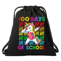 100 Days Of School Unicorn 100 Days Smarter 100th Day Drawstring Bag