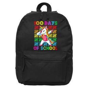 100 Days Of School Unicorn 100 Days Smarter 100th Day 16 in Basic Backpack