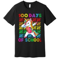 100 Days Of School Unicorn 100 Days Smarter 100th Day Premium T-Shirt