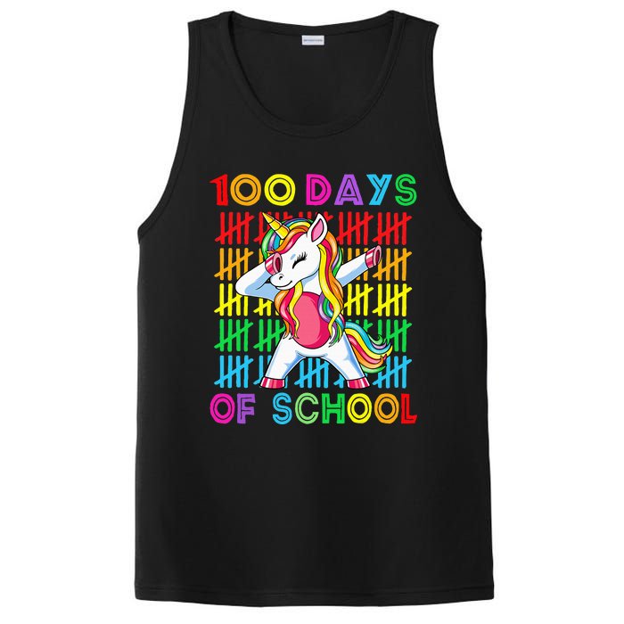 100 Days Of School Unicorn 100 Days Smarter 100th Day PosiCharge Competitor Tank