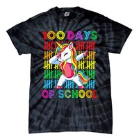 100 Days Of School Unicorn 100 Days Smarter 100th Day Tie-Dye T-Shirt