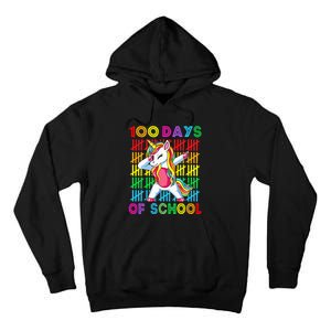 100 Days Of School Unicorn 100 Days Smarter 100th Day Tall Hoodie